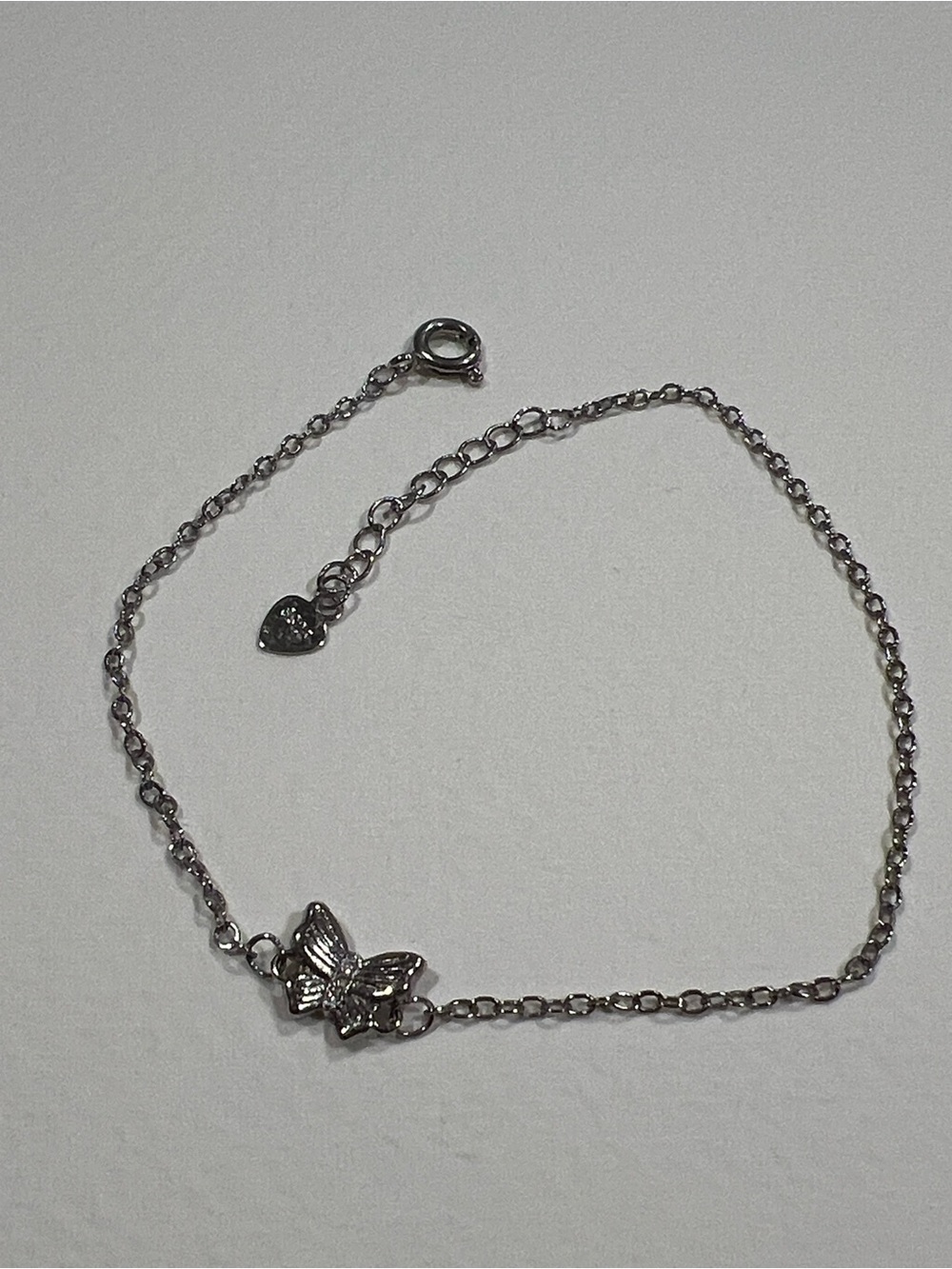 Sterling Silver Butterfly Chain Bracelet / anklet